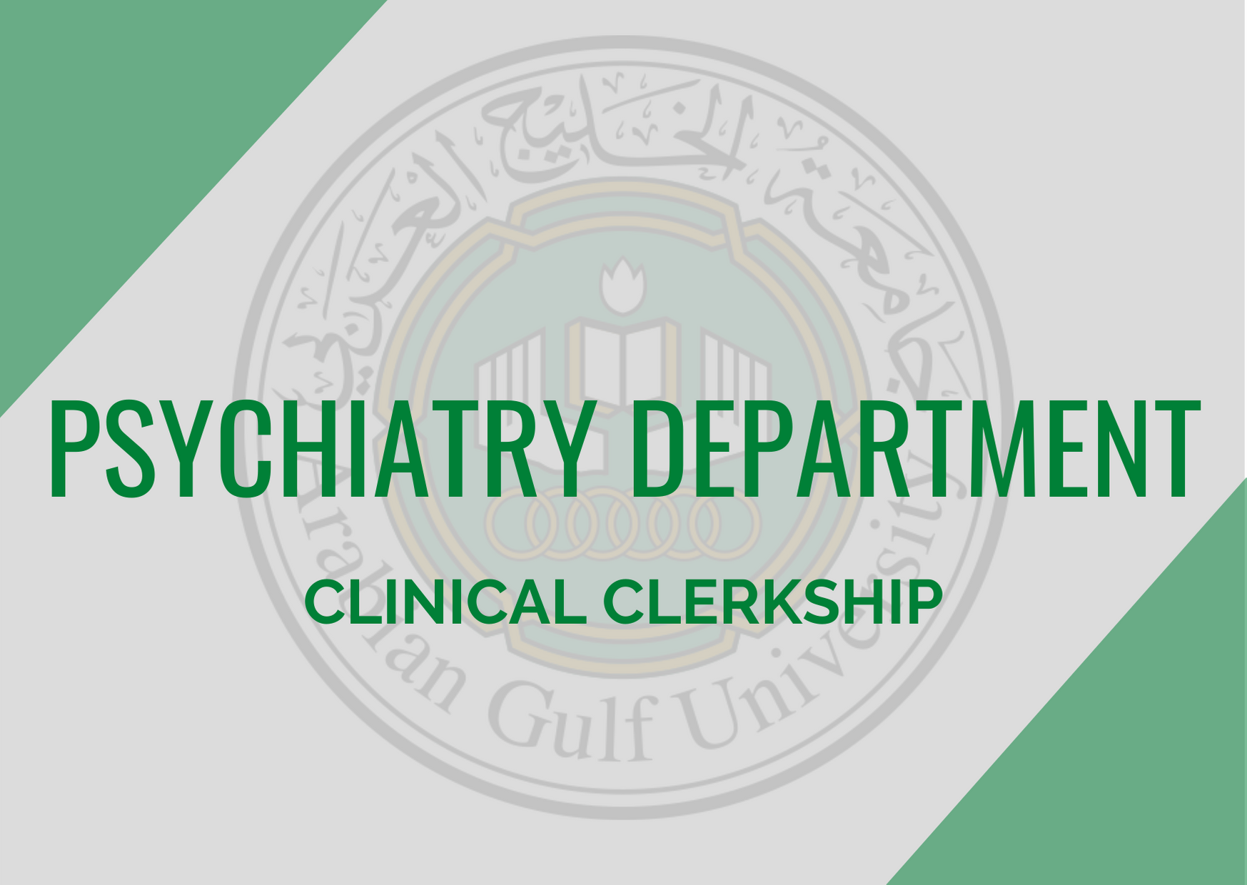 Psychiatry Clerkship 2025/2026